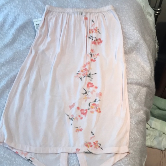 NWT Hinge Floral long skirt peach print - Picture 2 of 2